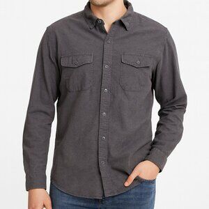 44MM Charcoal Gray Button-Up Shirt